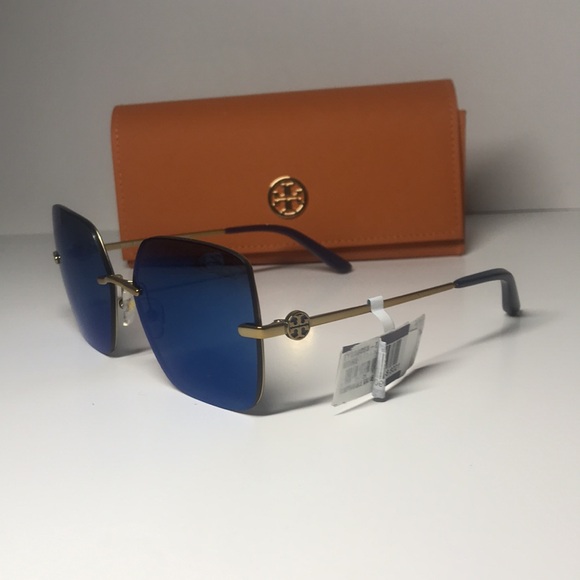 New Authentic Tory Burch TY6080 Blue Sunglasses with Orange Case main image 15